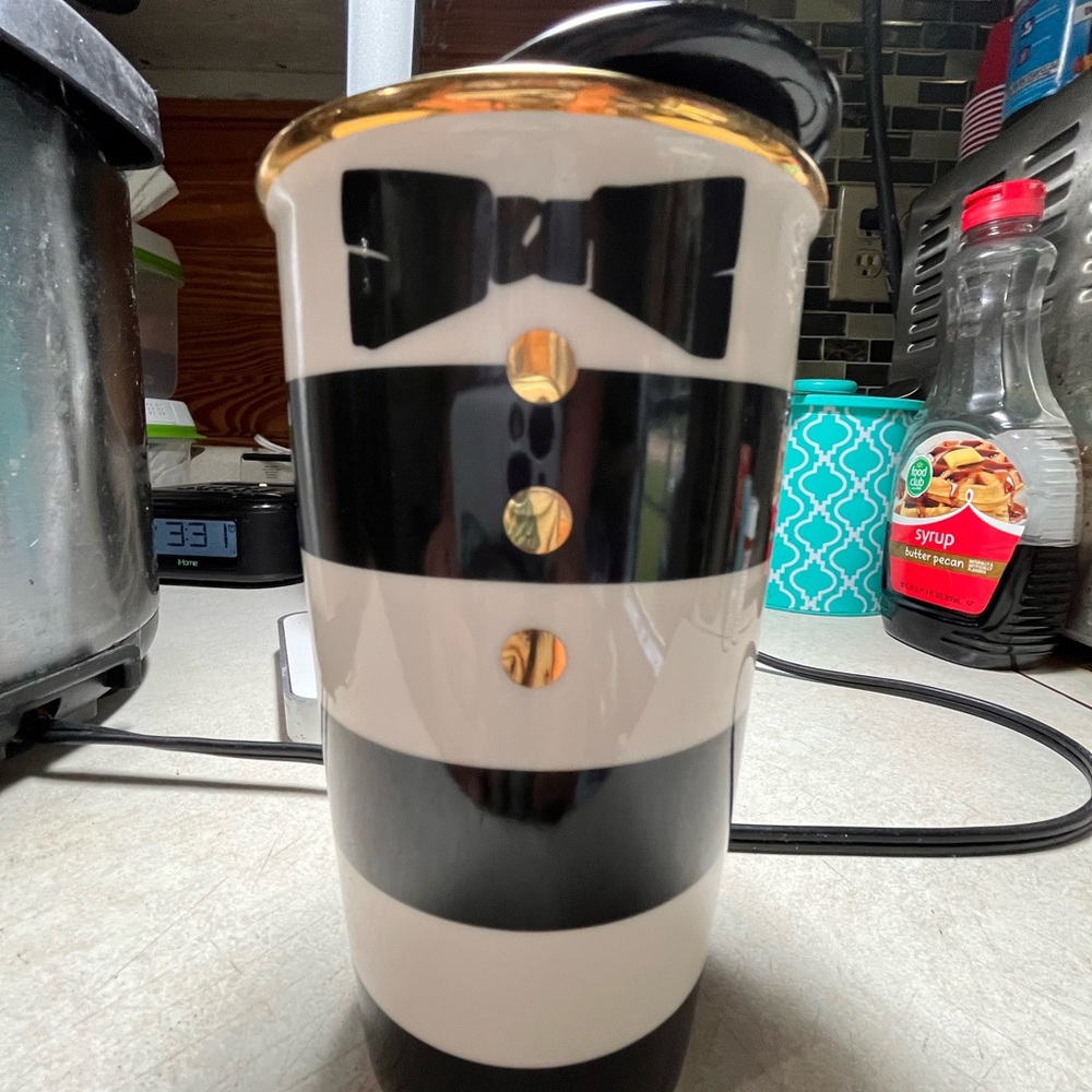 Starbucks Black and Gold Tuxedo Mug